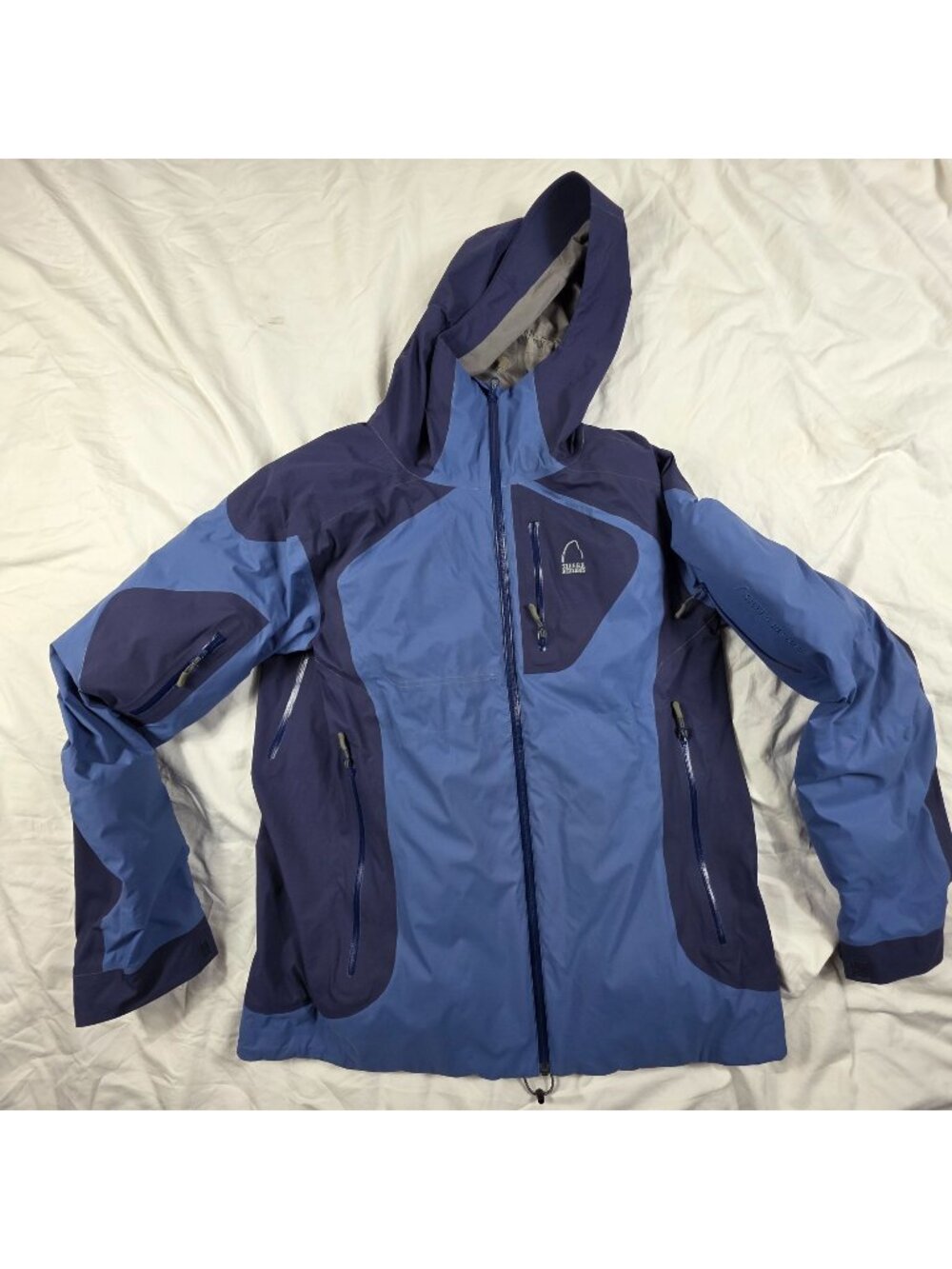 Sierra Designs Down Jacket Mens Size L Waterproof Blue Puffer Coat Gorpcore